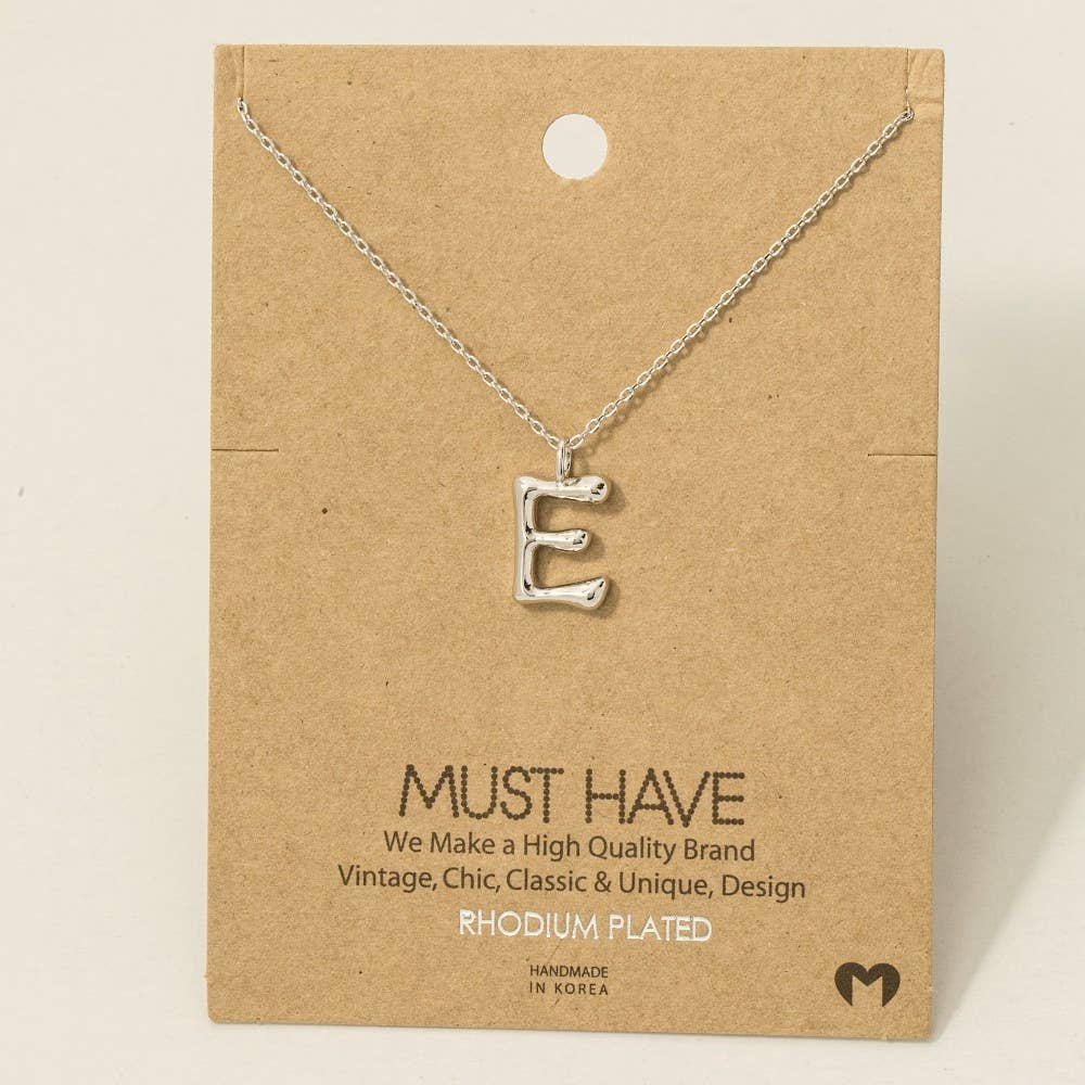 Fame Bubble Letter Pendant Necklace