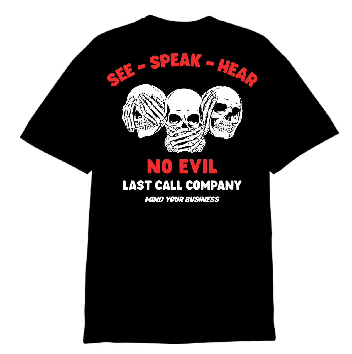 Last Call Co. Men's No Evil Badge Tee