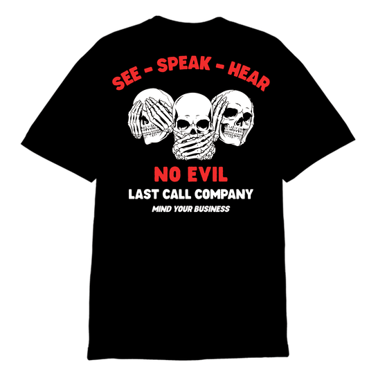 Last Call Co. Men's No Evil Badge Tee