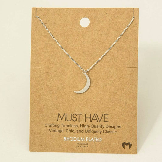 Moon Crescent Pendant Necklace