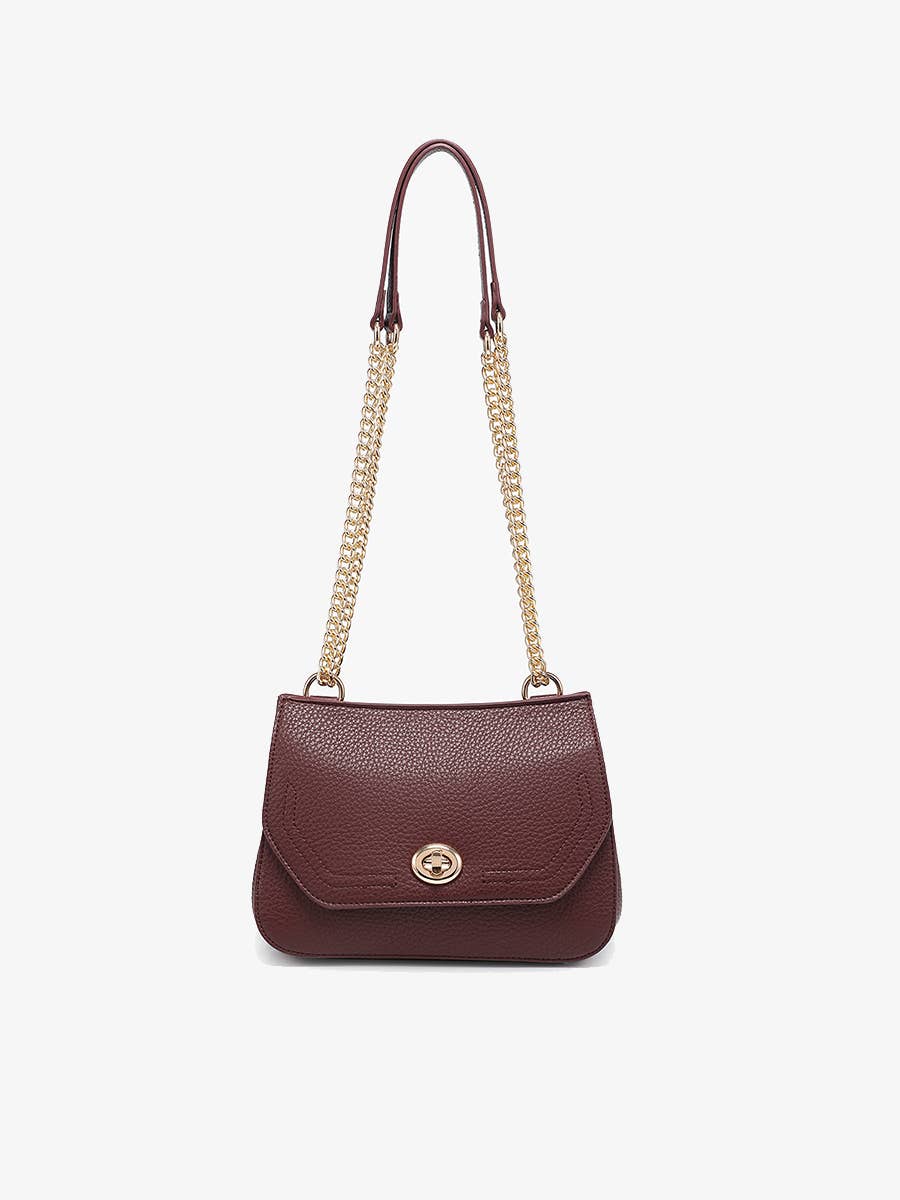 Jen & Co. Lottie Twist Lock Crossbody Bag – Chain Strap