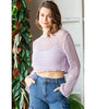 Veveret Sheer Crochet Crop Top
