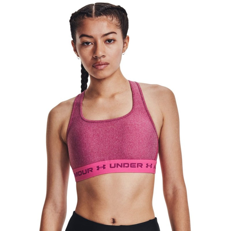 Women's Armour® Mid Crossback Heather Sports Bra