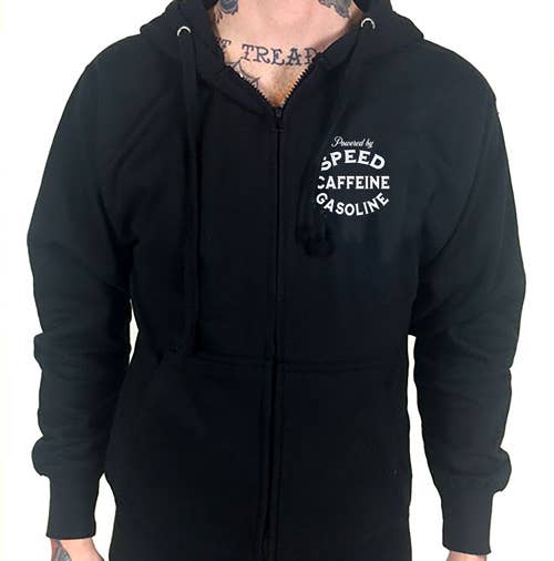 Speed Caffeine Gasoline Unisex Zip Hoodie