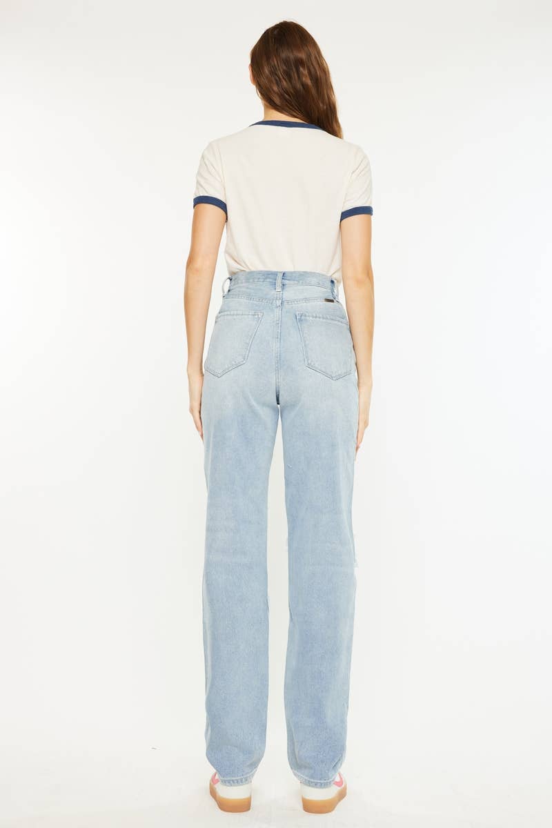 KanCan Women's High Rise 90's Baggy Jeans