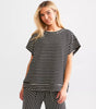 Textured Knit Thin Stripe Top