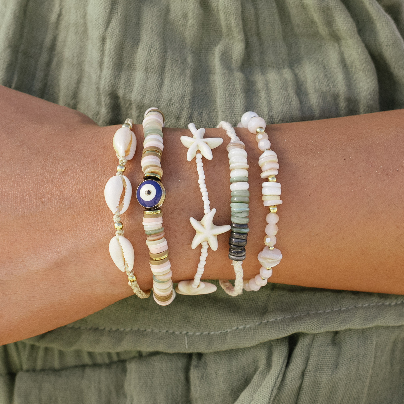 Lotus and Luna Oyster Cove Crystal Tide Bracelet