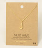 Fame Bubble Letter Pendant Necklace