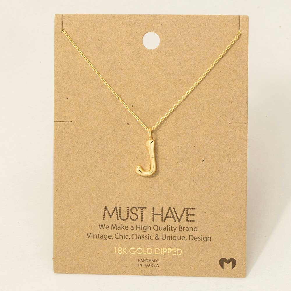 Fame Bubble Letter Pendant Necklace