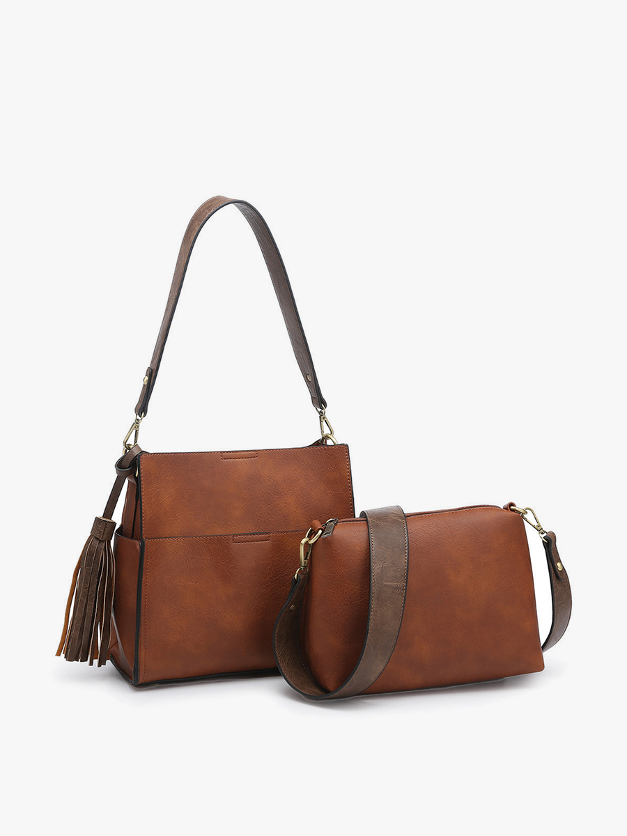 Jen & Co. Lyla 2-in-1 Bucket Bag w/ Guitar Strap