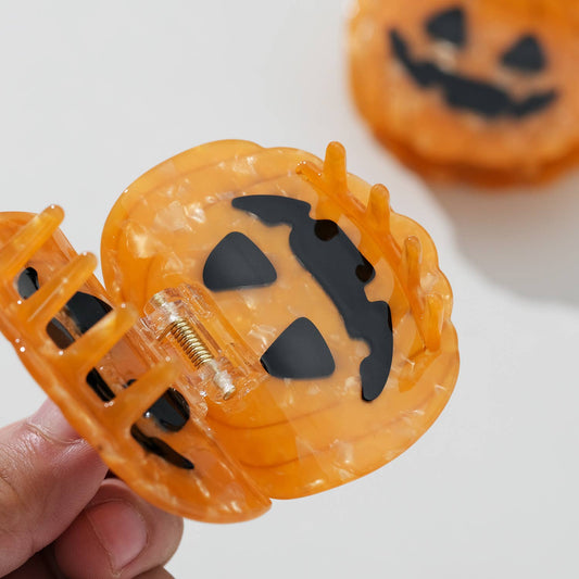 Adorro Jack O Lantern Pumpkin Claw Clip