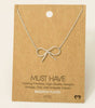 Fame Bow Tie Pendant Necklace
