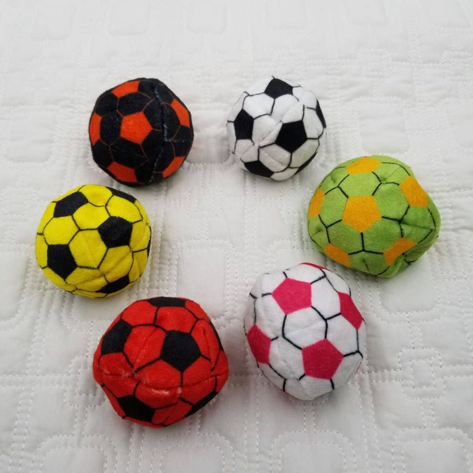 Multicolored Cotton Knit Soccer Sack Ball Kick Toy