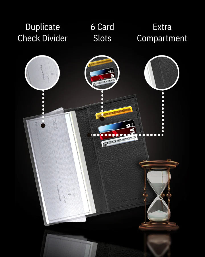 Access Denied Leather Checkbook Cover