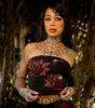 Black Rose Tube Top Crop