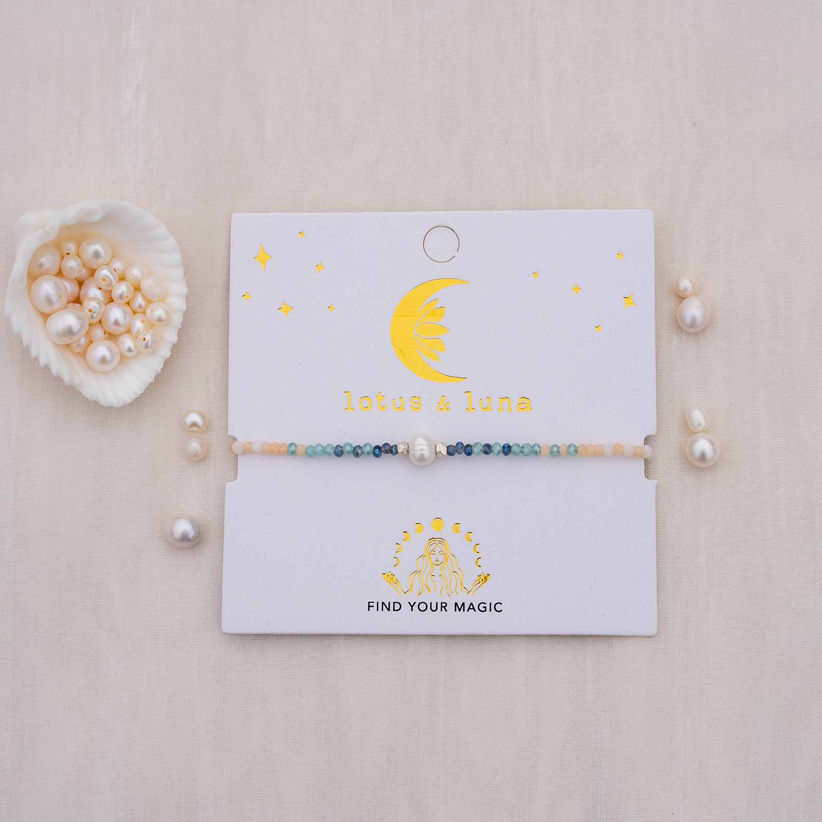 Lotus and Luna "Find Your Magic" Goddess Bracelet