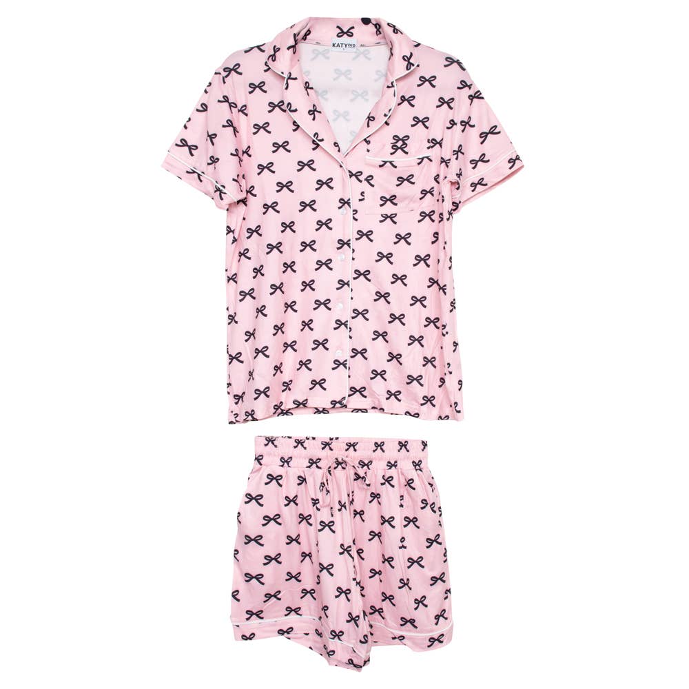 Katydid Mini Coquette Bows Valentine's Loungewear Set