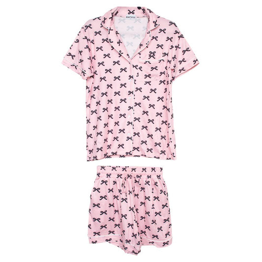Katydid Mini Coquette Bows Valentine's Loungewear Set