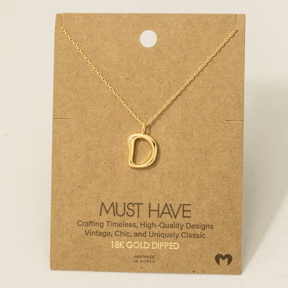 Fame Bubble Letter Pendant Necklace