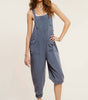La Miel Relaxed Fit Mineral Washed Jumpsuit with Pockets