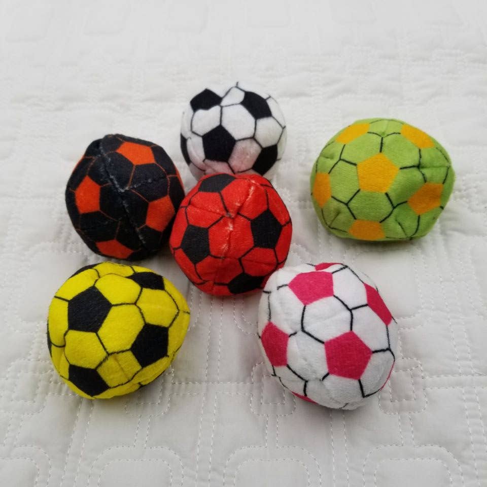 Multicolored Cotton Knit Soccer Sack Ball Kick Toy