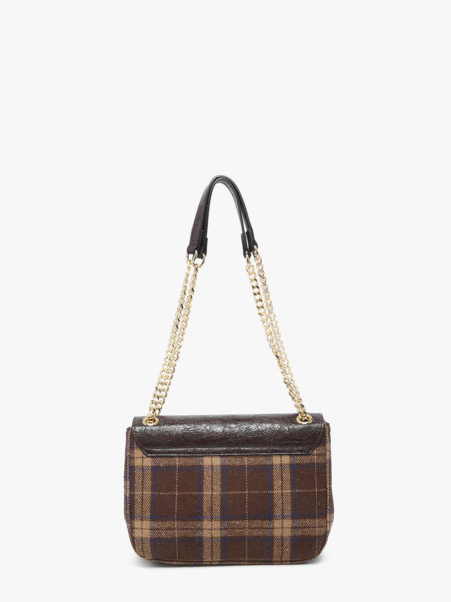 Jen & Co. Winter Plaid Shoulder Bag w/ Adjustable Chain Strap