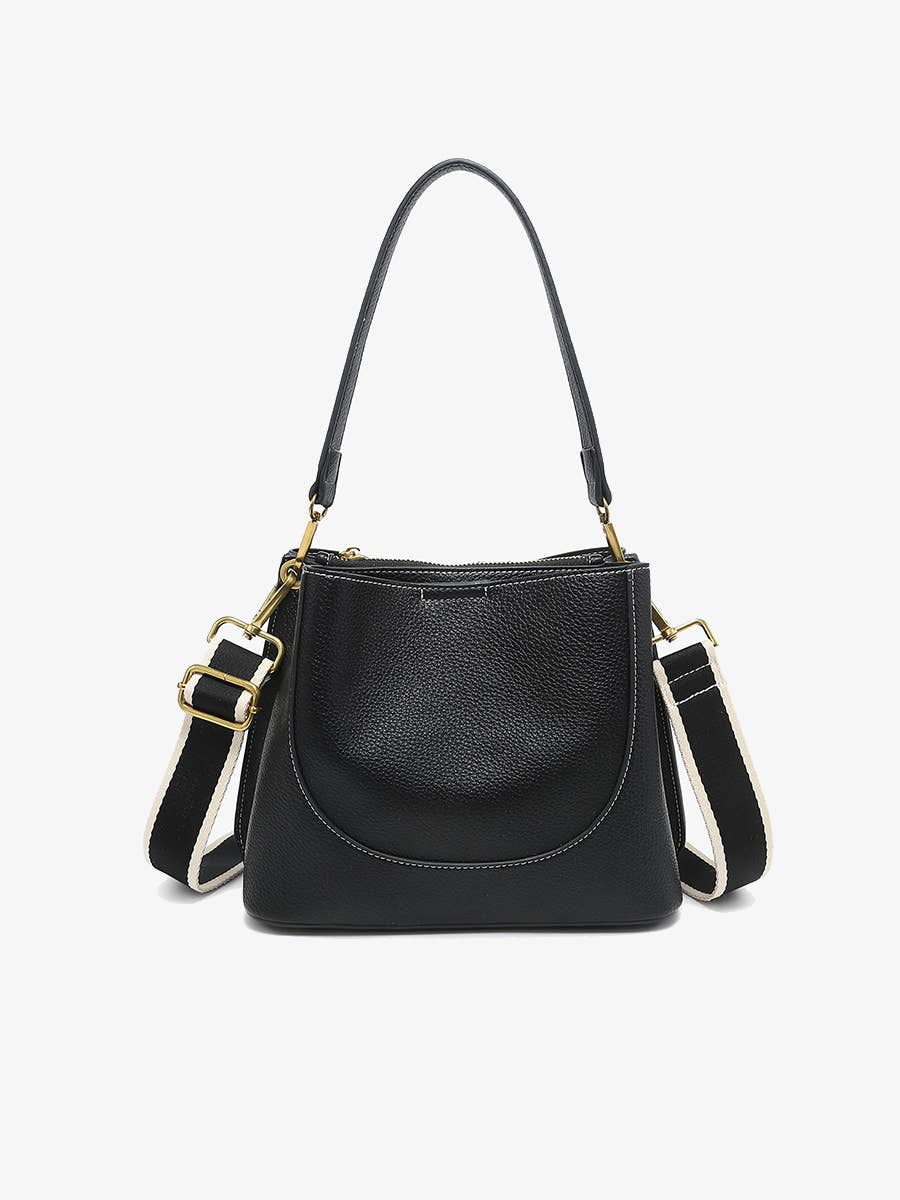 Jen & Co. Corinna Bucket Bag – Two-Tone Canvas Guitar Strap