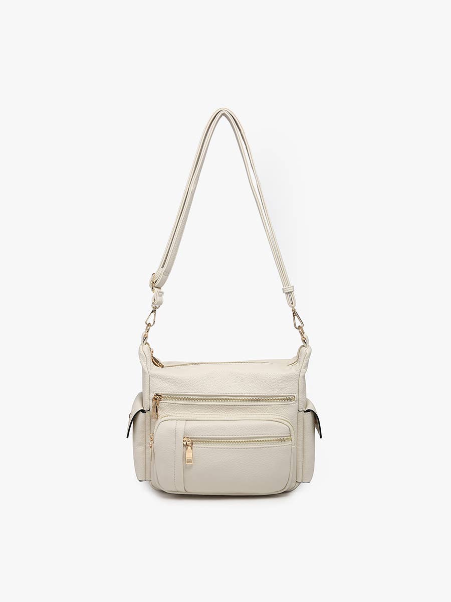 Jen & Co. Nicole Multi-Zip Crossbody Bag w/ Side Pockets