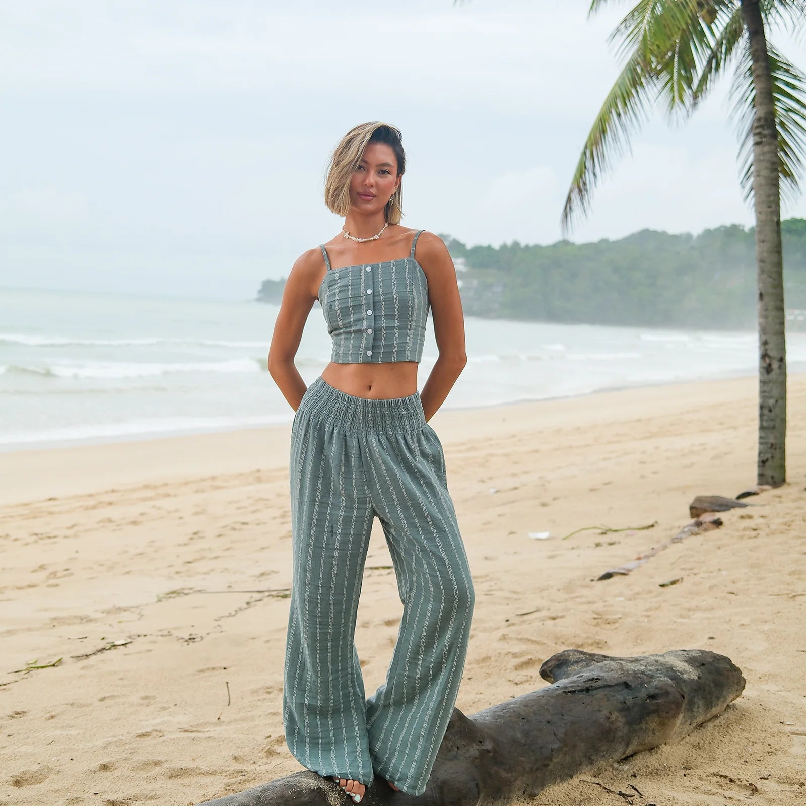 Lotus and Luna Cotton Wide Leg Pants