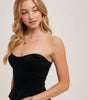 Bluivy Women's Ribbed Knit Strapless Tube Top