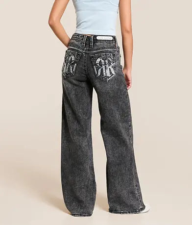 Rock Revival Women's High Rise Wide Leg Stretch Jean