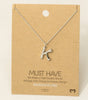 Fame Bubble Letter Pendant Necklace: K Silver