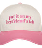 Put It On My Boyfriend's Tab Two-Toned Wholesale Vintage Hat