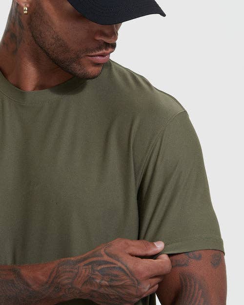 True Classic Men's Short Sleeve T-Shirt | Active | Crew Neck