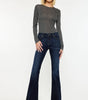 KanCan Women's Mid-Rise Flare Jeans