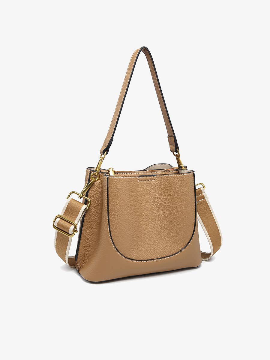 Jen & Co. Corinna Bucket Bag – Two-Tone Canvas Guitar Strap