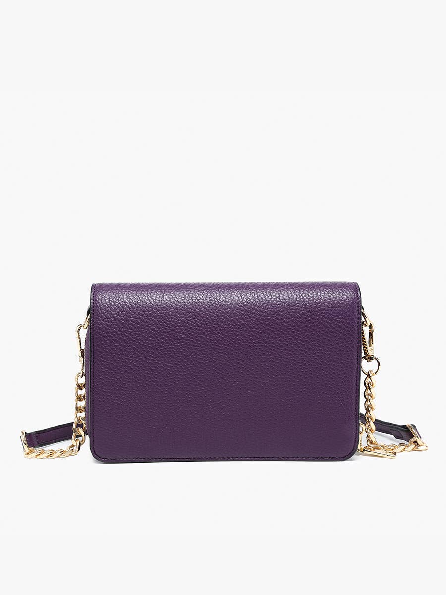 Jen & Co. Lauryn Flapover Crossbody Bag – Chain Strap