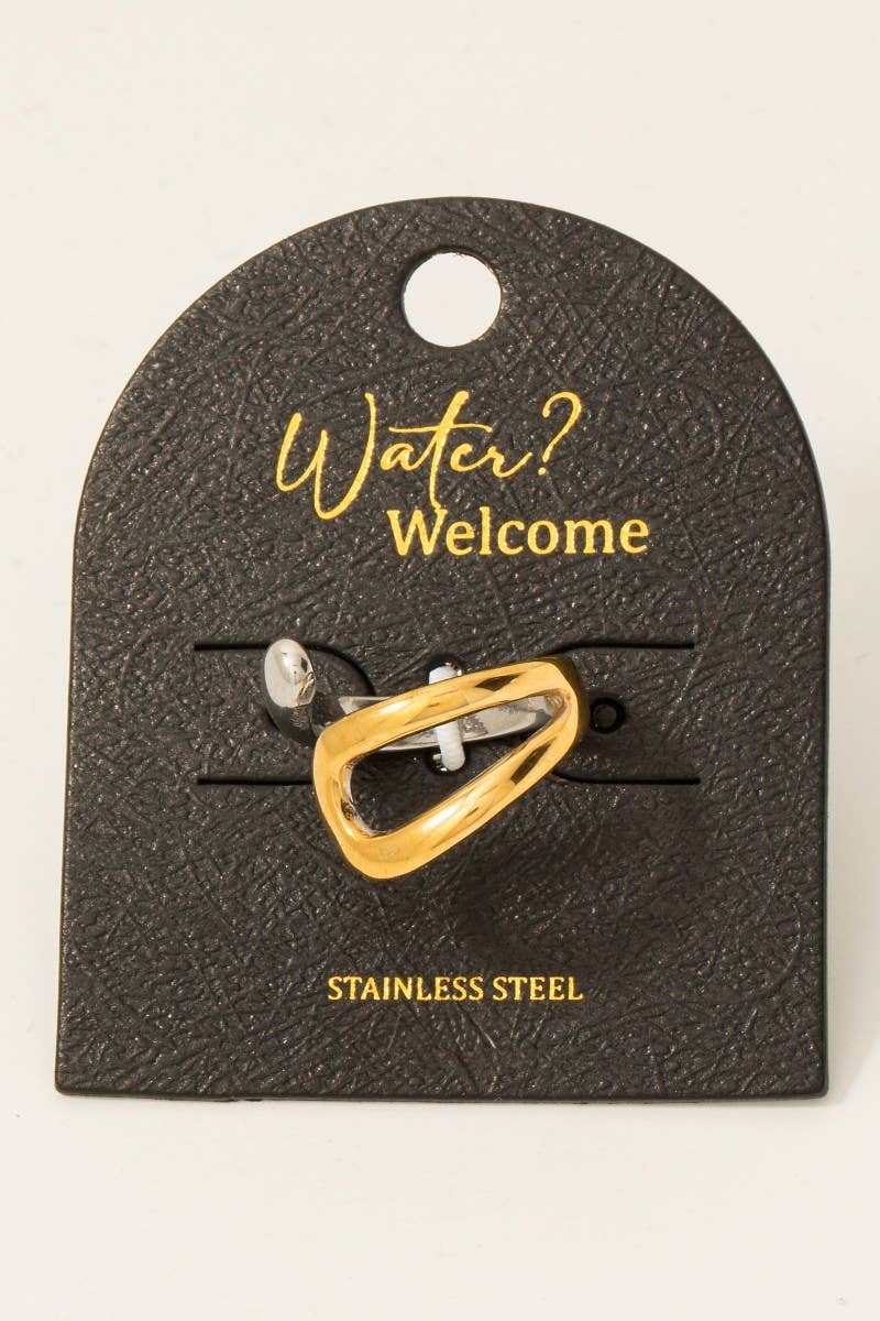 Fame Two Tone Wrap Around Open Band Ring
