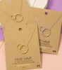 Fame Double Circle Chain Link Charm Necklace