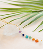 Lotus and Luna 7 Chakras Healing Necklace (Gold)