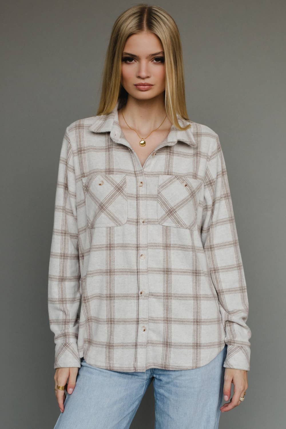 Panache Loreli Plaid Button Up
