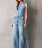 Hidden Women's Logan Distressed Dad Jeans