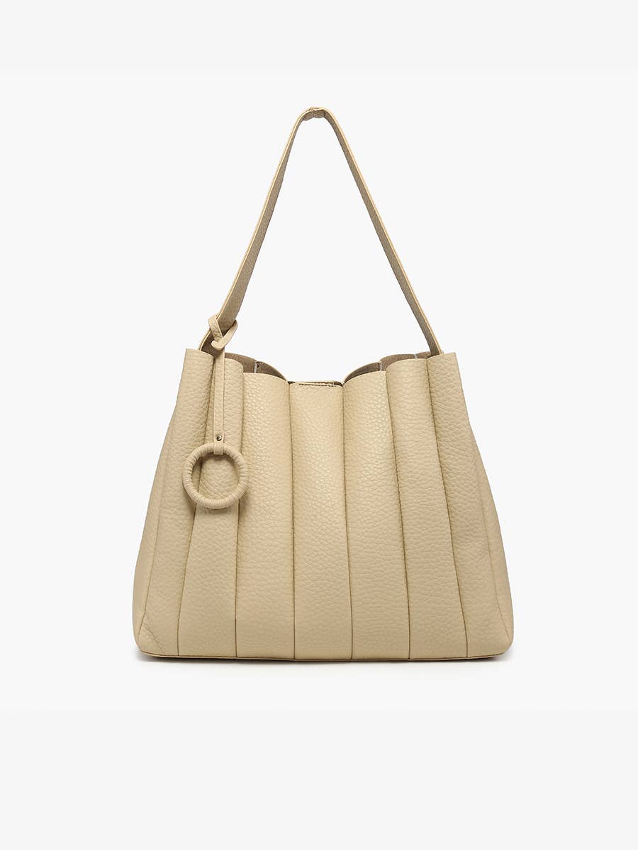 Jen & Co. Josie Pleated Satchel w/ Ring Tassel