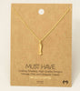 Fame Bubble Letter Pendant Necklace: D Silver