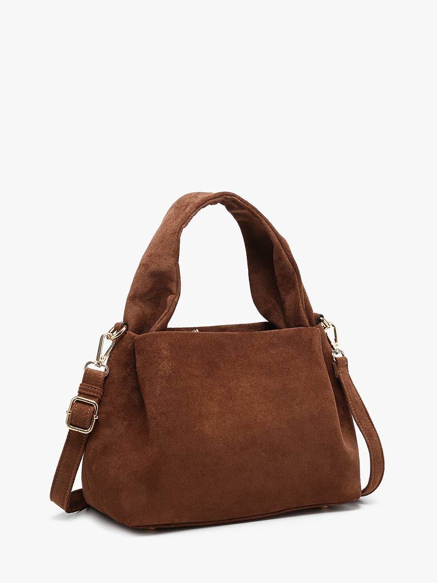 Jen & Co. Lia Faux Suede Satchel w/ Top Handle