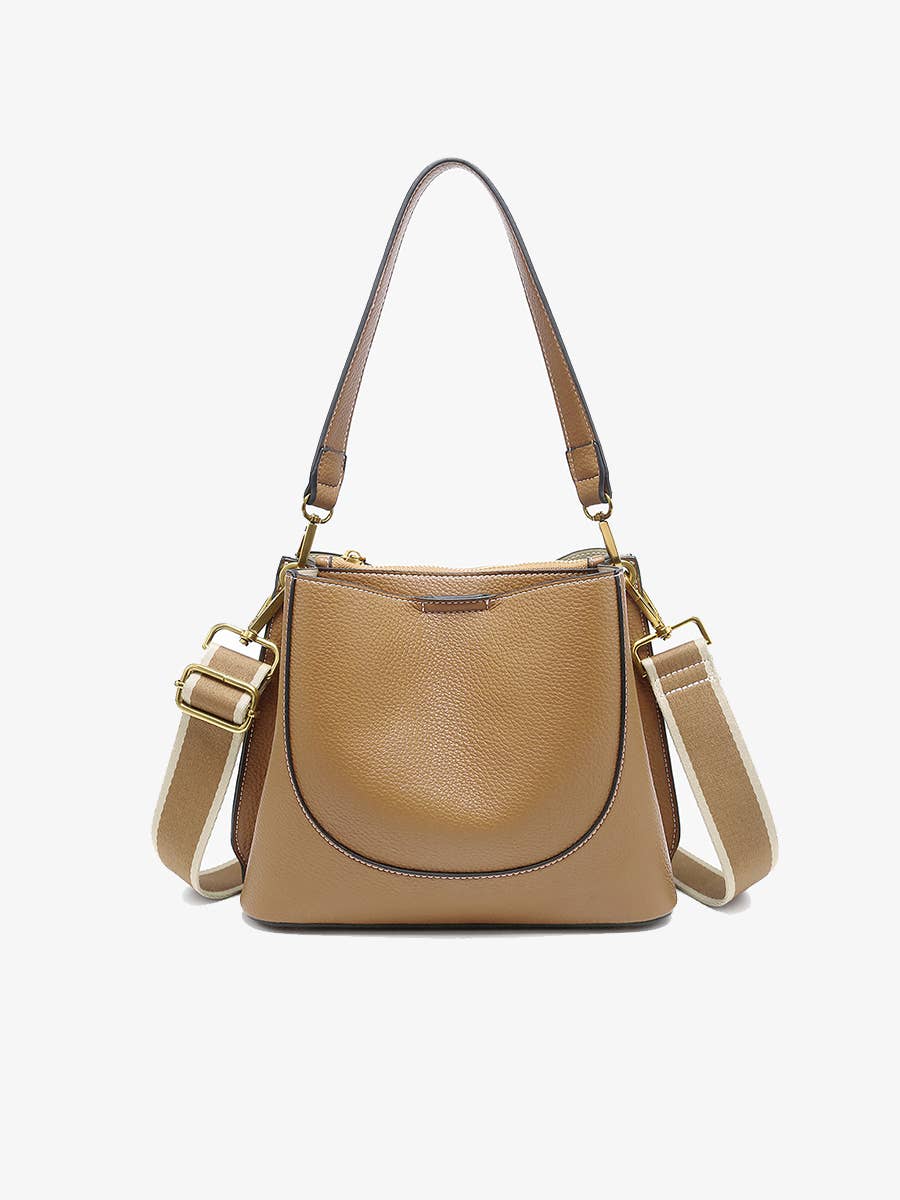 Jen & Co. Corinna Bucket Bag – Two-Tone Canvas Guitar Strap
