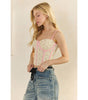 Veveret Flower Lace Corset Cami Top