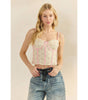 Veveret Flower Lace Corset Cami Top