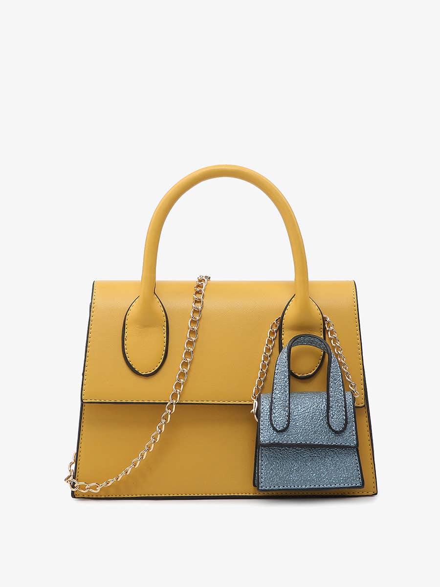 Jen & Co. Structured Satchel/Crossbody w/ Mini Bag