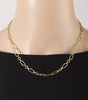 Gold Dipped Paperclip Oval Link Chain Necklace
